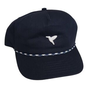 Birddogs Navy Blue Rope Hat Adjustable Snapback Embroidered‎ Bird Logo Cap